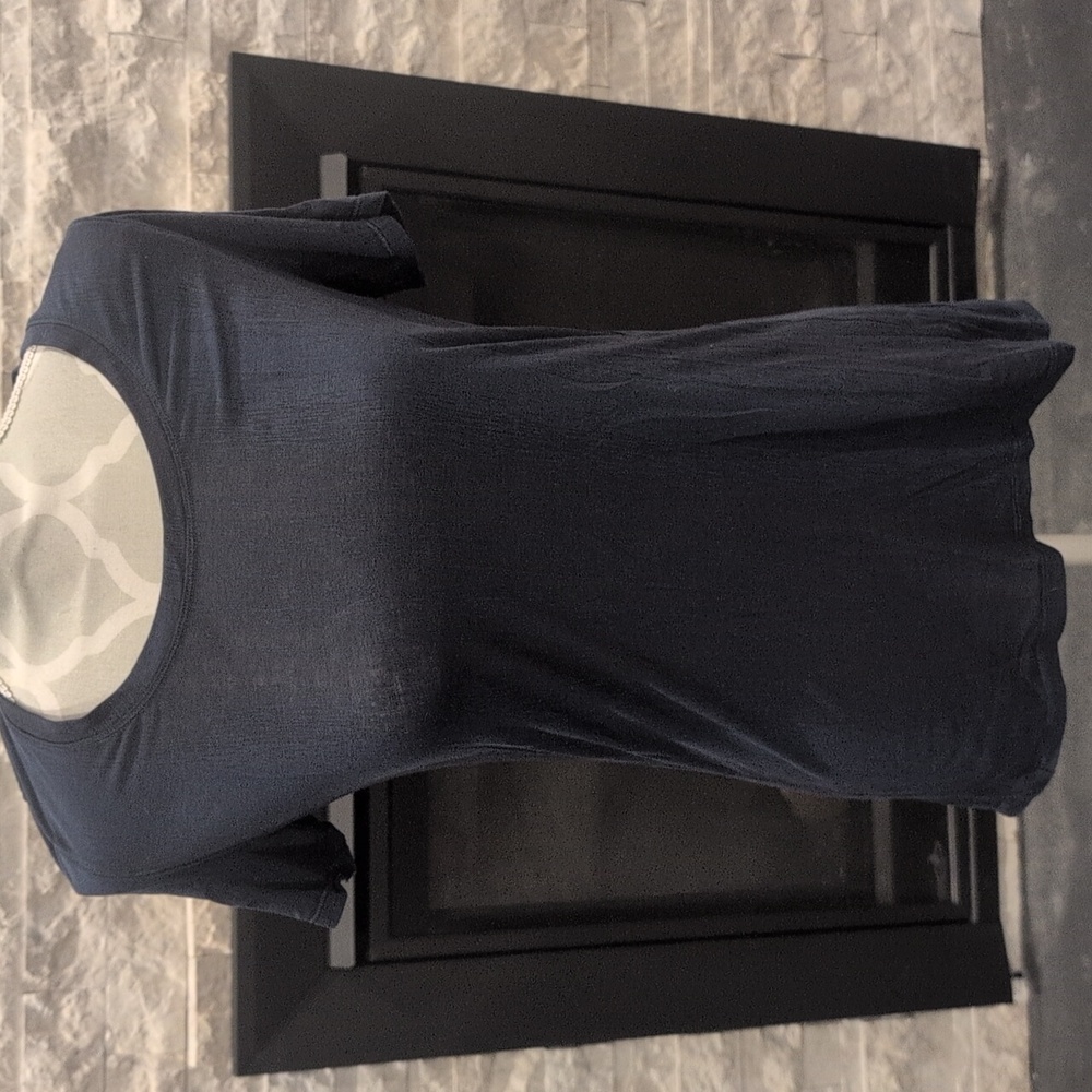 Lululemon Lightweight Black And Blue Pattern Short Sleeve T-shirt